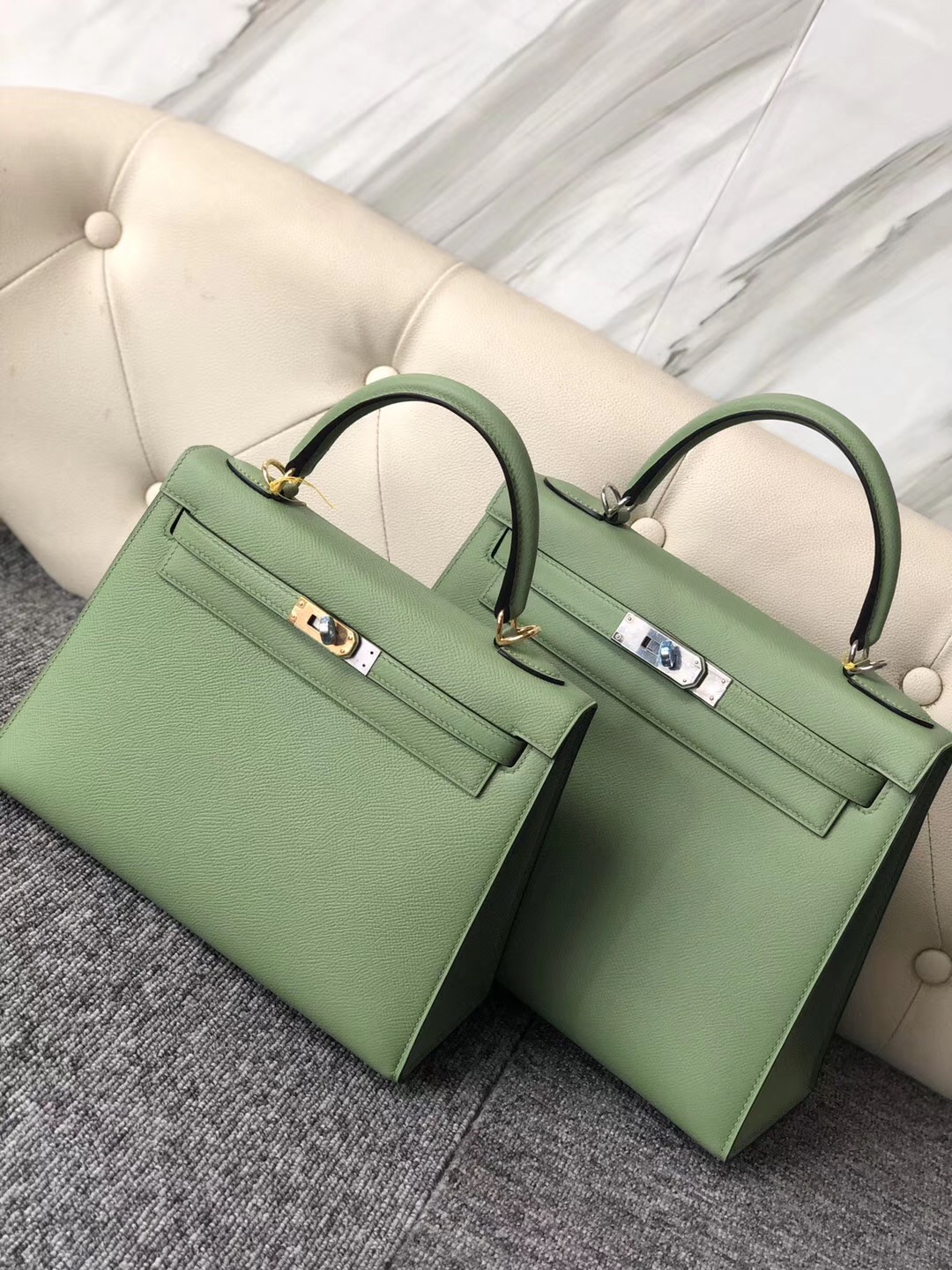 United Arab Emirates Hermes Kelly 28cm 3I牛油果綠 Vert Criquet 蟋蟀綠