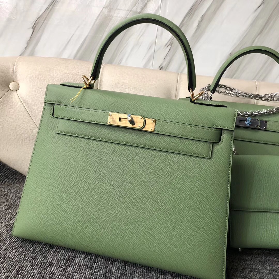 Qatar Kuwait Hermes Kelly 28cm 3I牛油果綠 Vert Criquet 蟋蟀綠