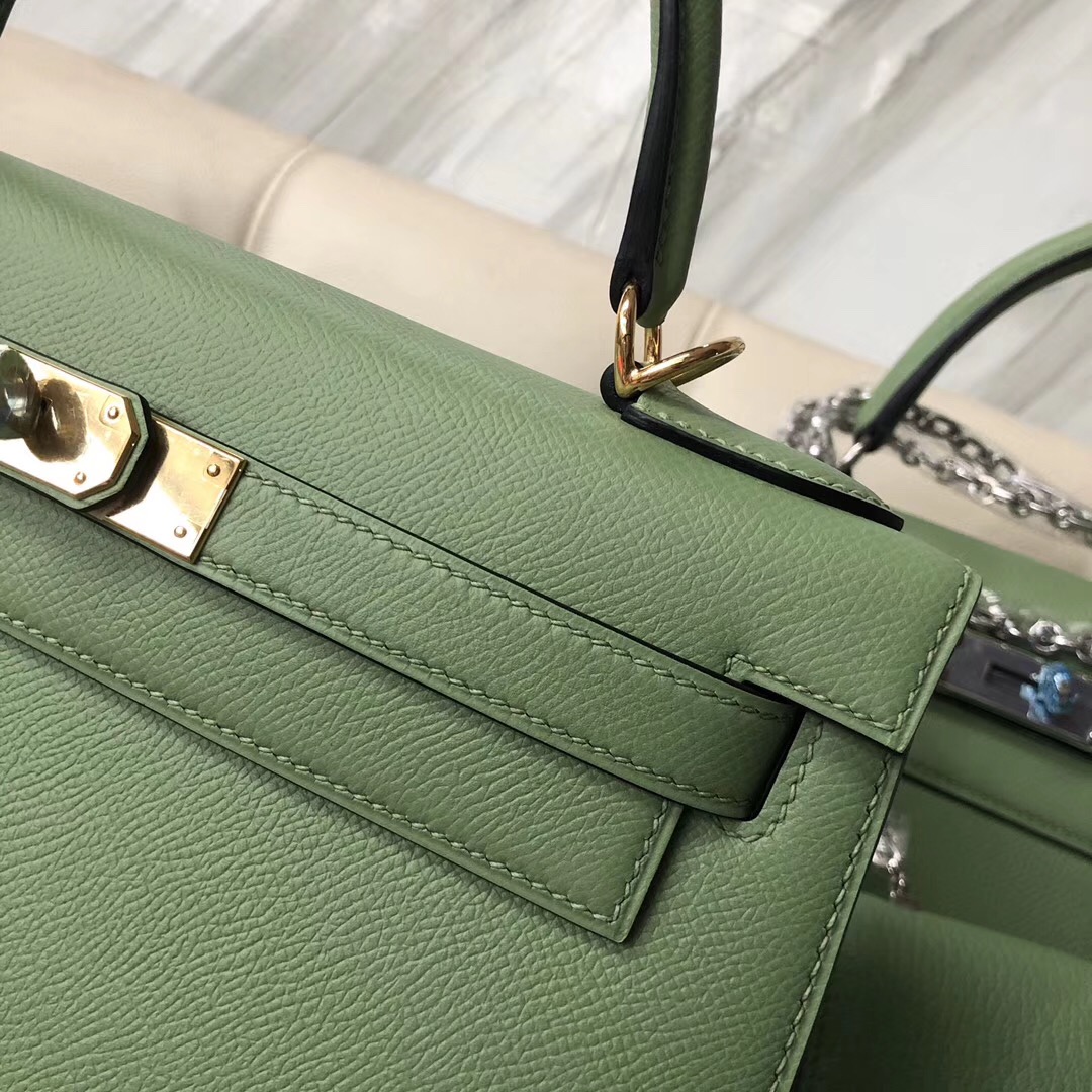 Qatar Kuwait Hermes Kelly 28cm 3I牛油果綠 Vert Criquet 蟋蟀綠