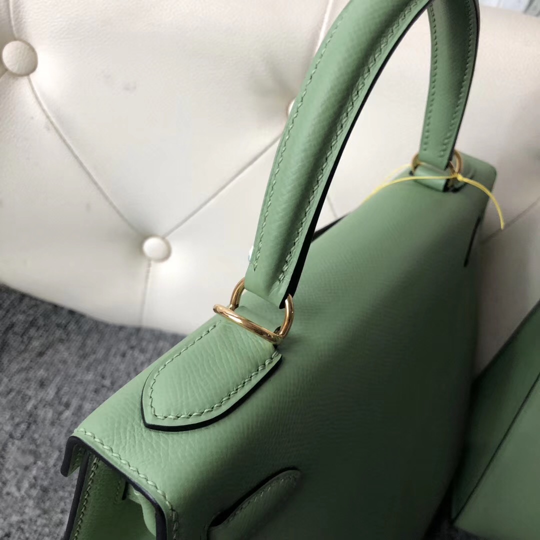 Qatar Kuwait Hermes Kelly 28cm 3I牛油果綠 Vert Criquet 蟋蟀綠