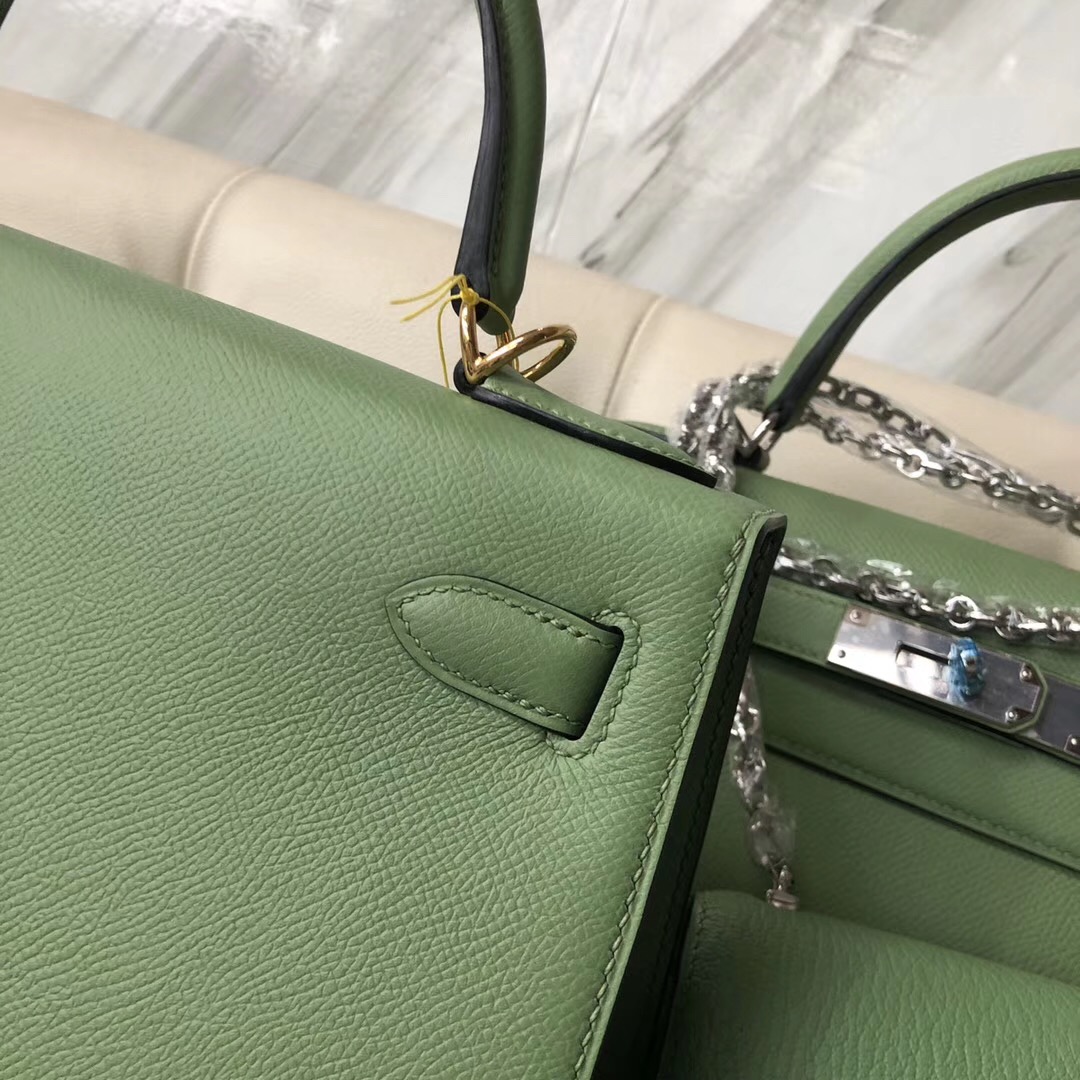 Qatar Kuwait Hermes Kelly 28cm 3I牛油果綠 Vert Criquet 蟋蟀綠