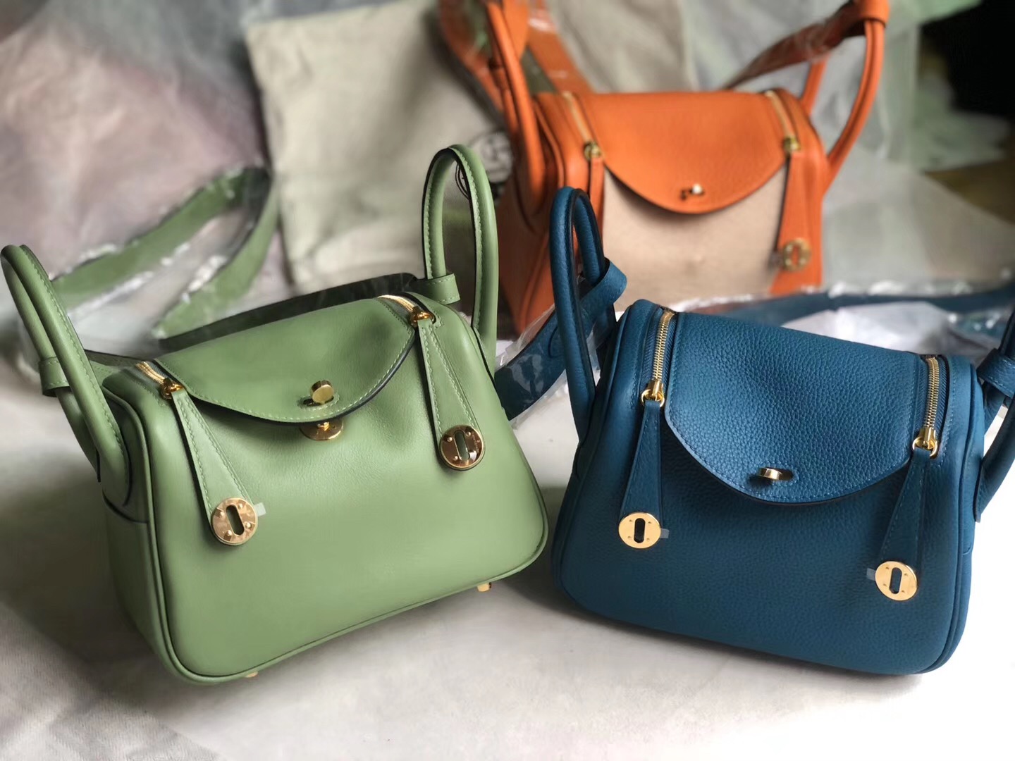 Hermes KellyMini 2代 Chevre U4 Vert Verigo 絲絨綠 拼J7 亞麻藍 blue lin