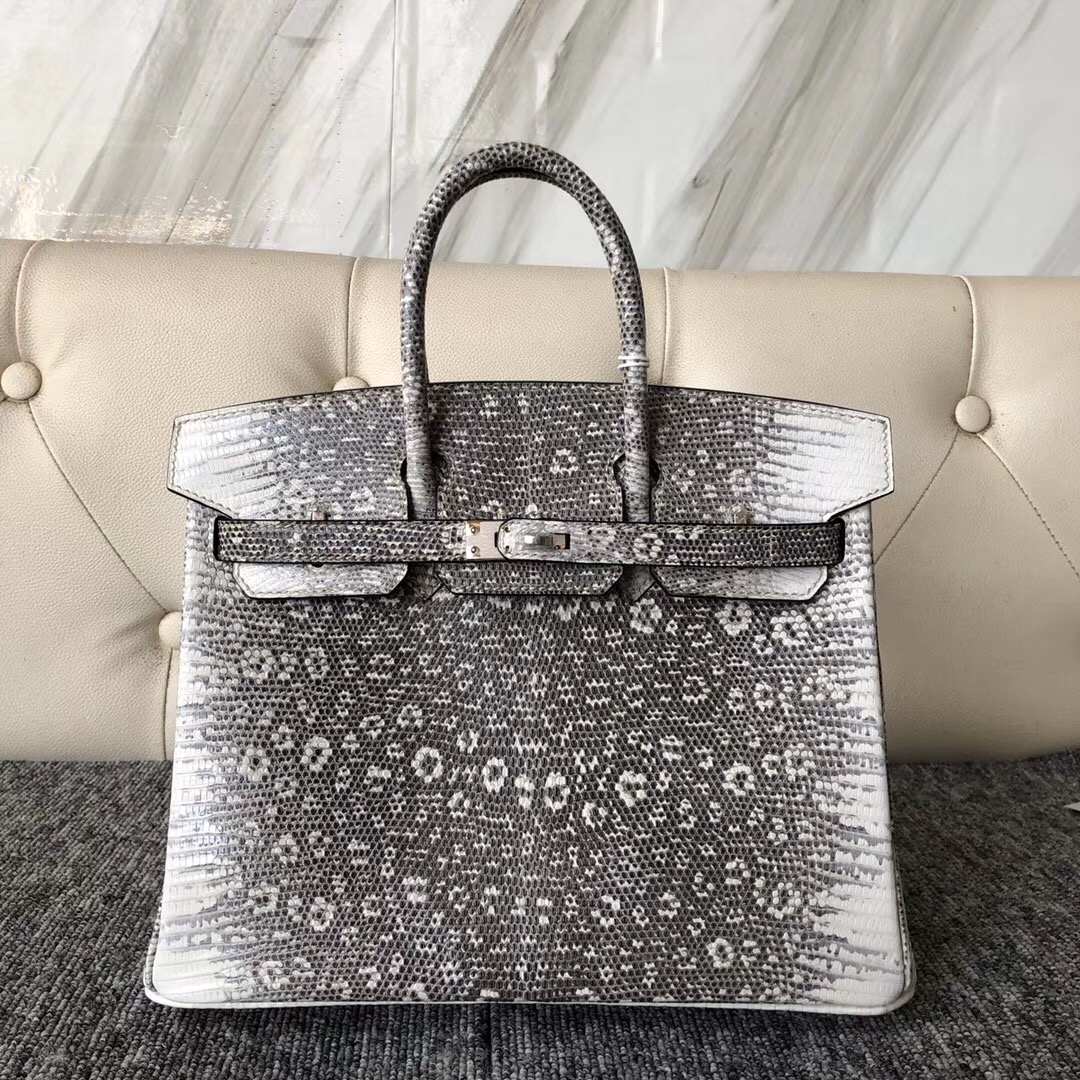 臺灣臺北市愛馬仕鉑金包定制價格 Hermes Birkin 25cm Lizard 01雪花色蜥蜴