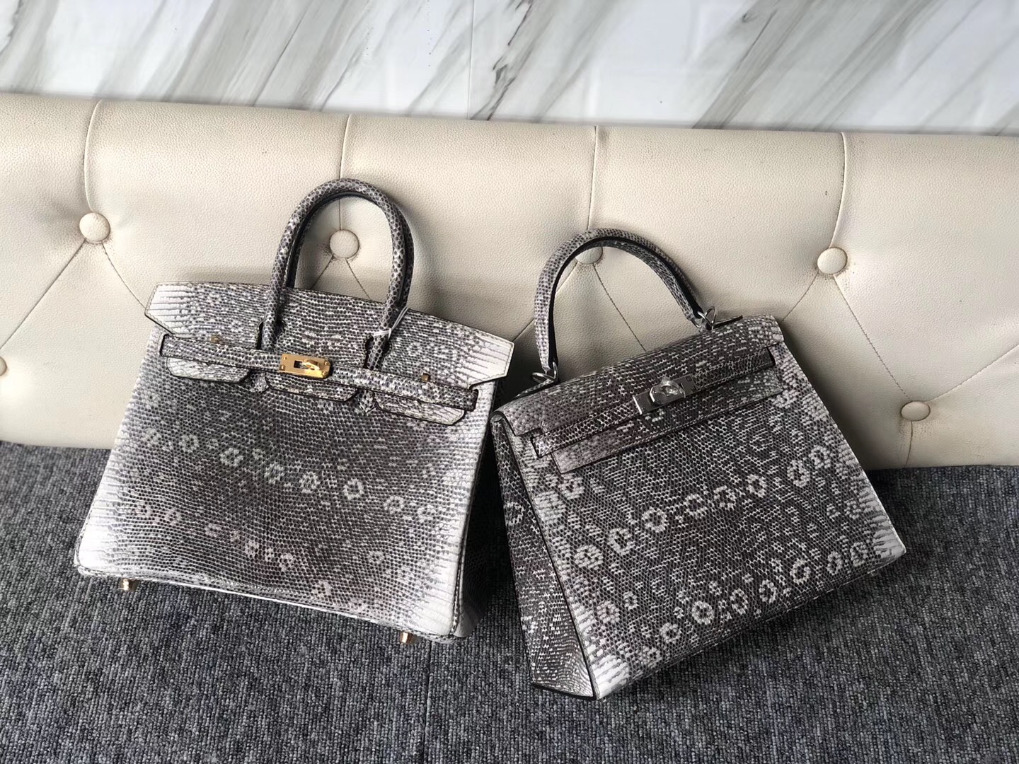 臺灣臺北市愛馬仕鉑金包定制價格 Hermes Birkin 25cm Lizard 01雪花色蜥蜴