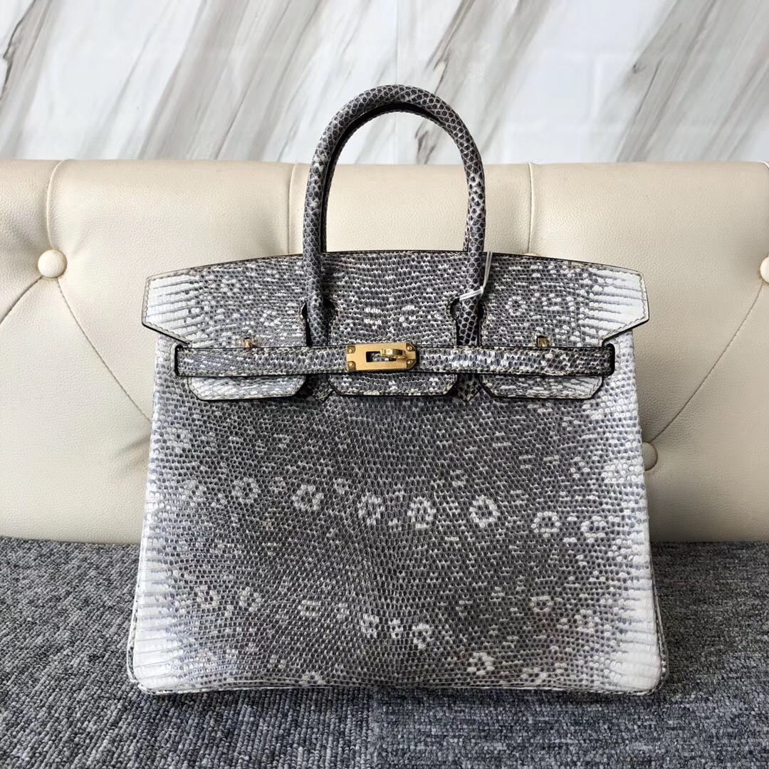 臺灣臺北市愛馬仕鉑金包定制價格 Hermes Birkin 25cm Lizard 01雪花色蜥蜴