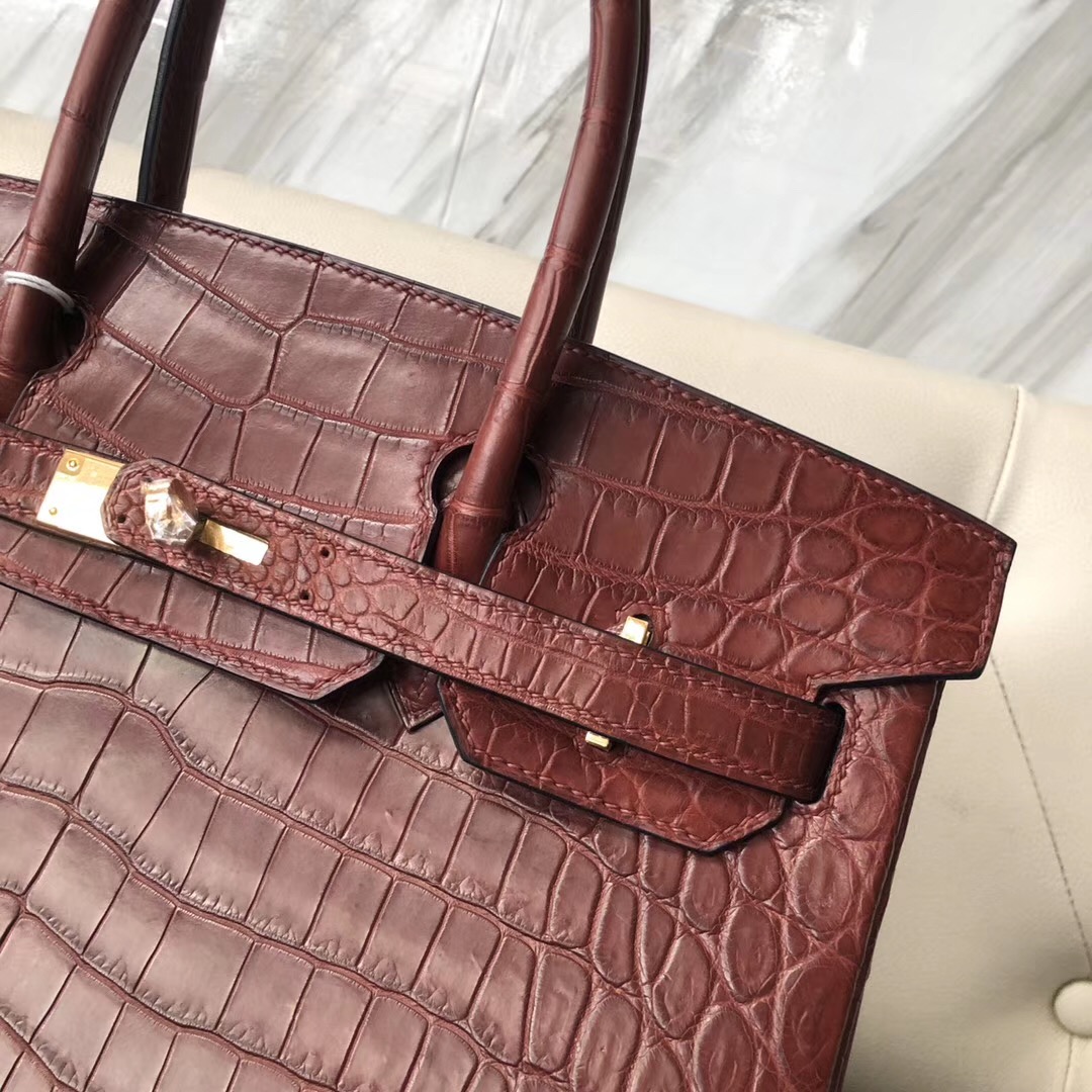 臺灣桃園市愛馬仕鉑金包定制 Hermes Birkin 30cm CK55 Rouge H 愛馬仕紅 尼羅鱷