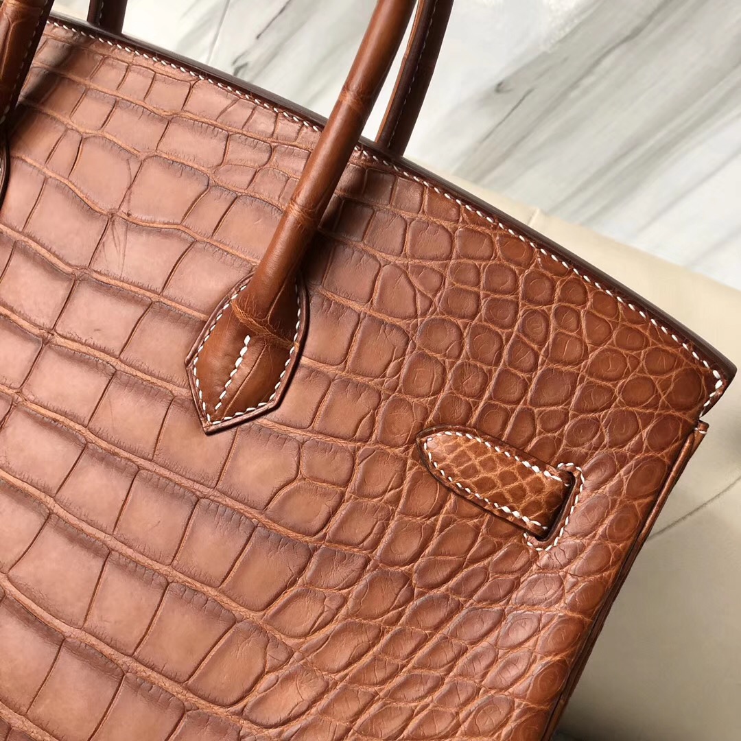 香港南區九龍半島愛馬仕鉑金包定 Hermes Birkin 35cm CC34 Fauve 金棕色 美洲鱷