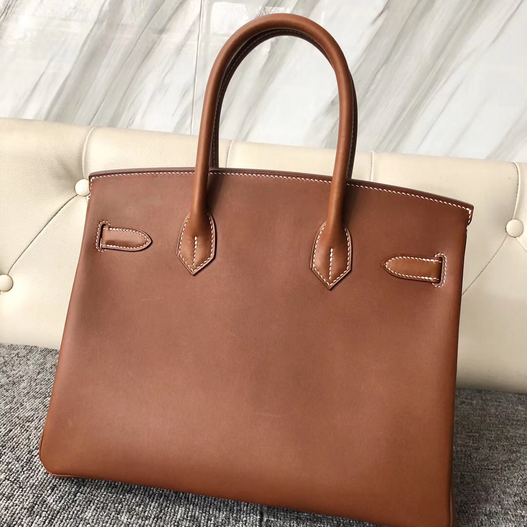 Hermes Birkin 30cm Barenia Natural 馬鞍皮 CC34 Fauve 幹邑原色 金棕色