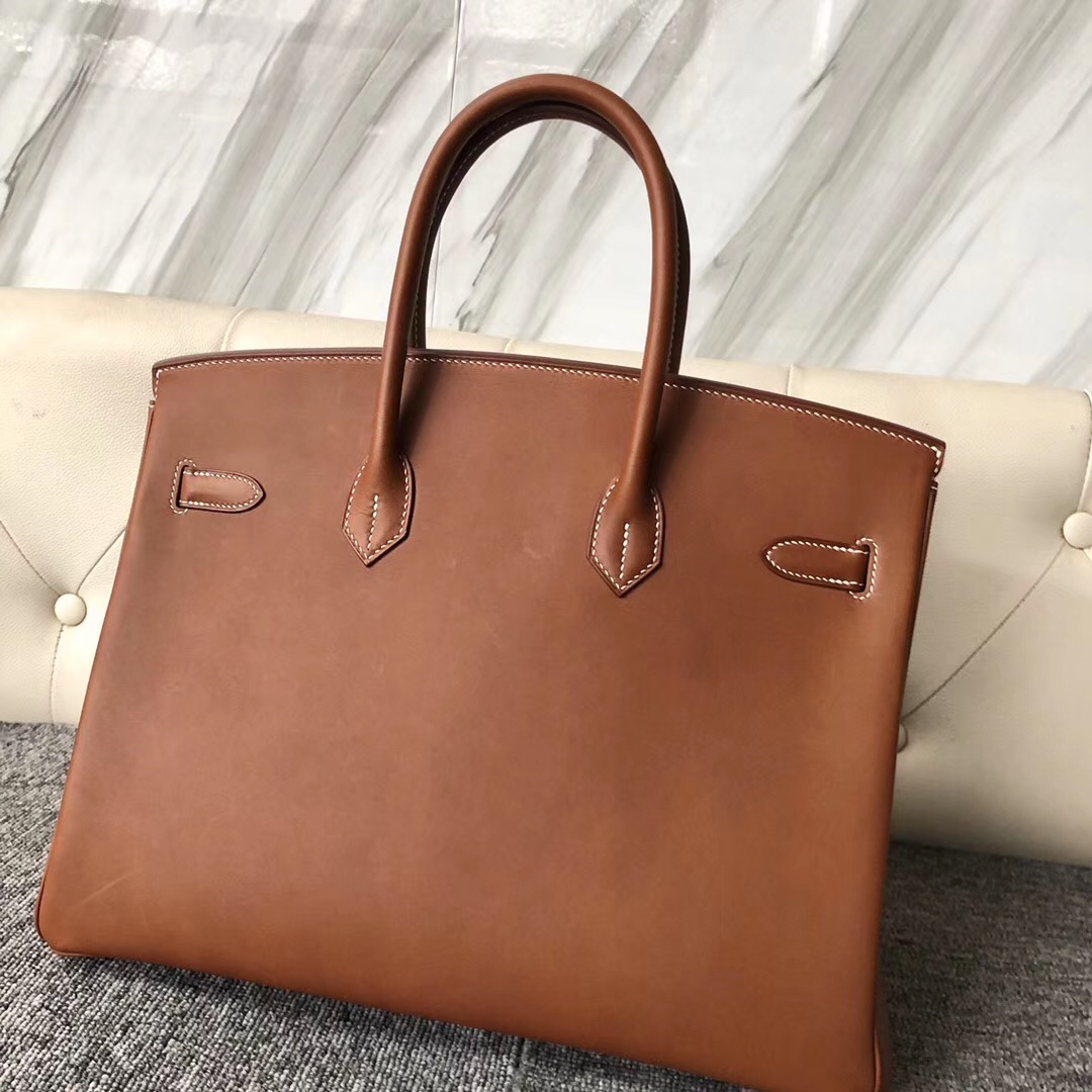 Hermes Birkin 30cm Barenia Natural 馬鞍皮 CC34 Fauve 幹邑原色 金棕色