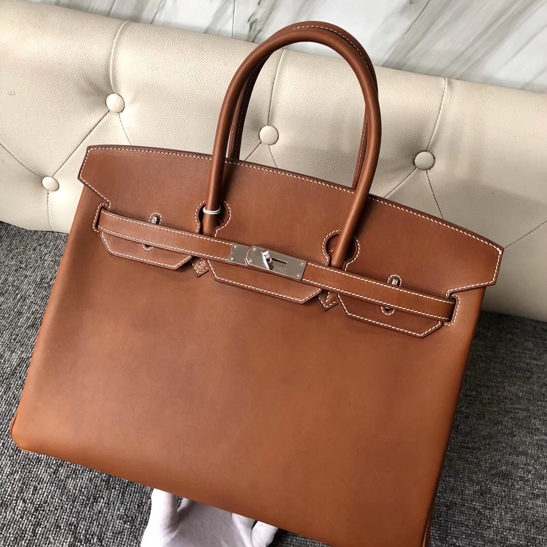 Canada Hermes Birkin 30cm Barenia Natural 馬鞍皮 CC34 Fauve 經典幹邑原色