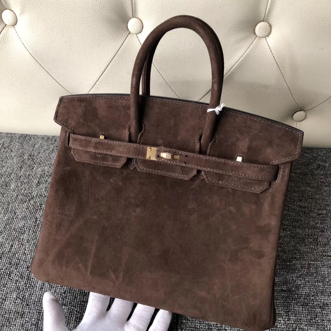 香港香港島中西區 東區 Hermes Birkin 25cm 羊皮反絨 麂皮 CK47 Coffee咖啡色