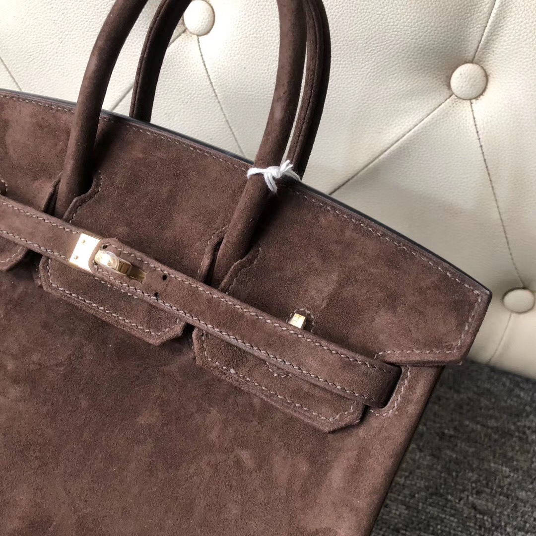 香港香港島中西區 東區 Hermes Birkin 25cm 羊皮反絨 麂皮 CK47 Coffee咖啡色