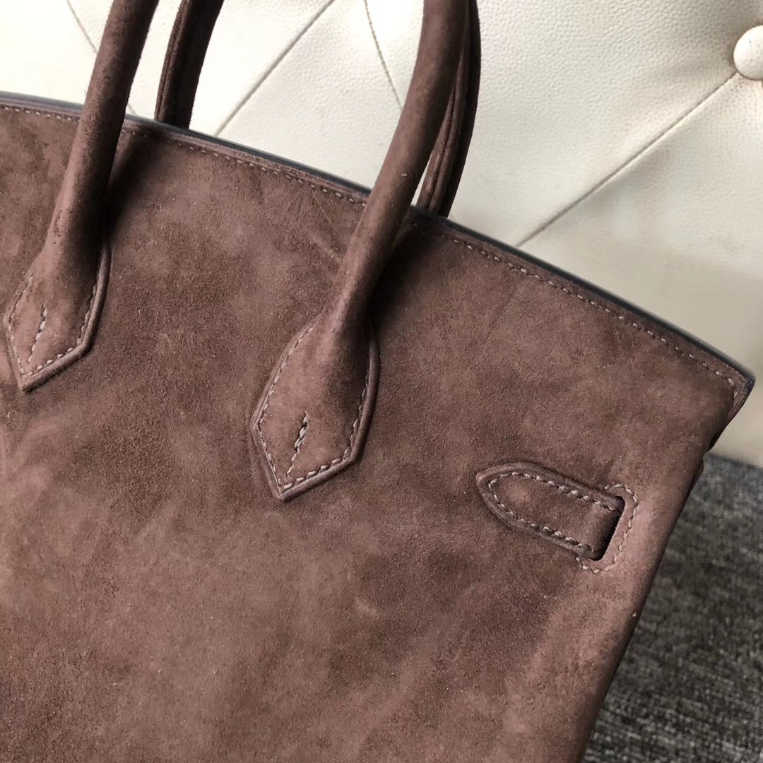 香港香港島中西區 東區 Hermes Birkin 25cm 羊皮反絨 麂皮 CK47 Coffee咖啡色