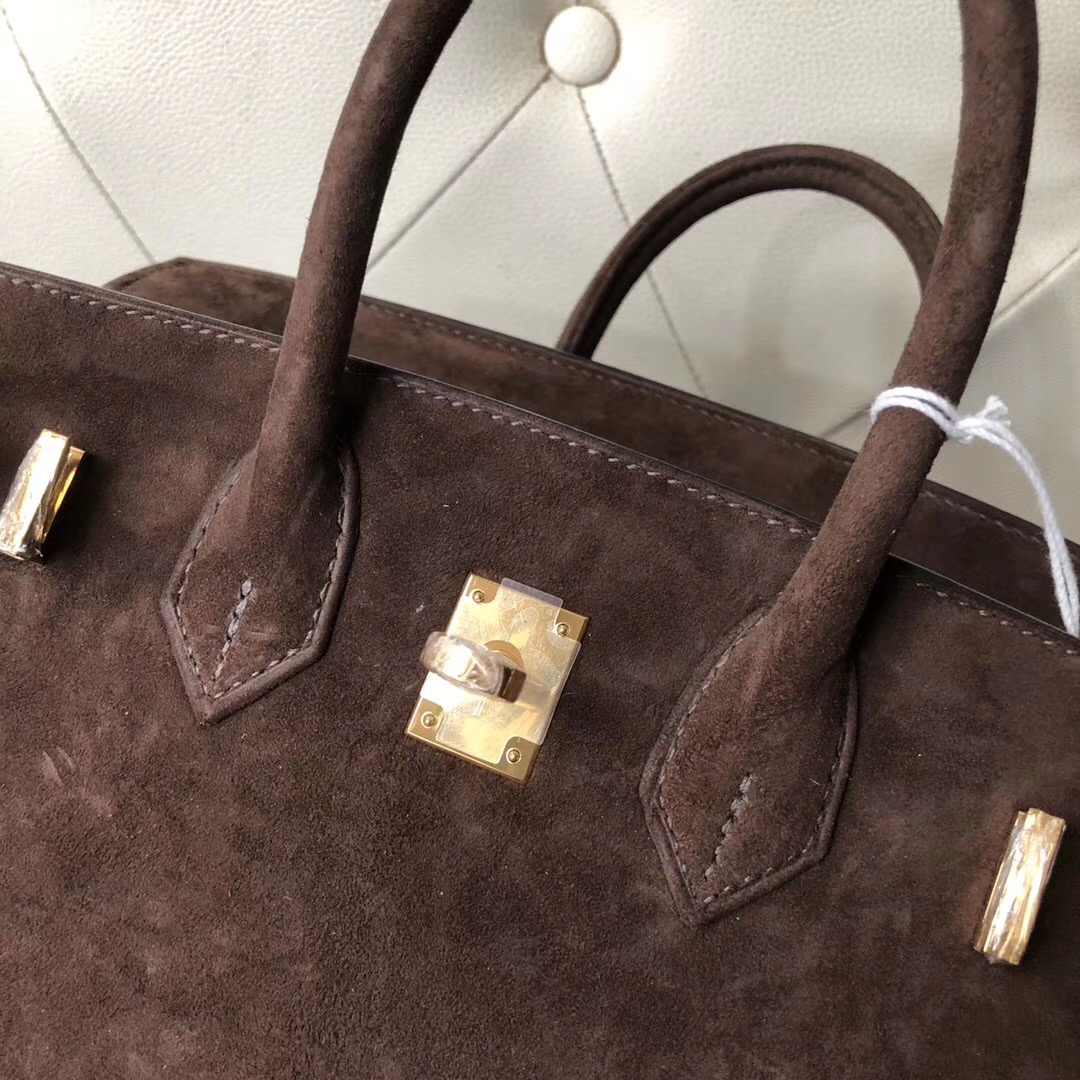 香港香港島中西區 東區 Hermes Birkin 25cm 羊皮反絨 麂皮 CK47 Coffee咖啡色