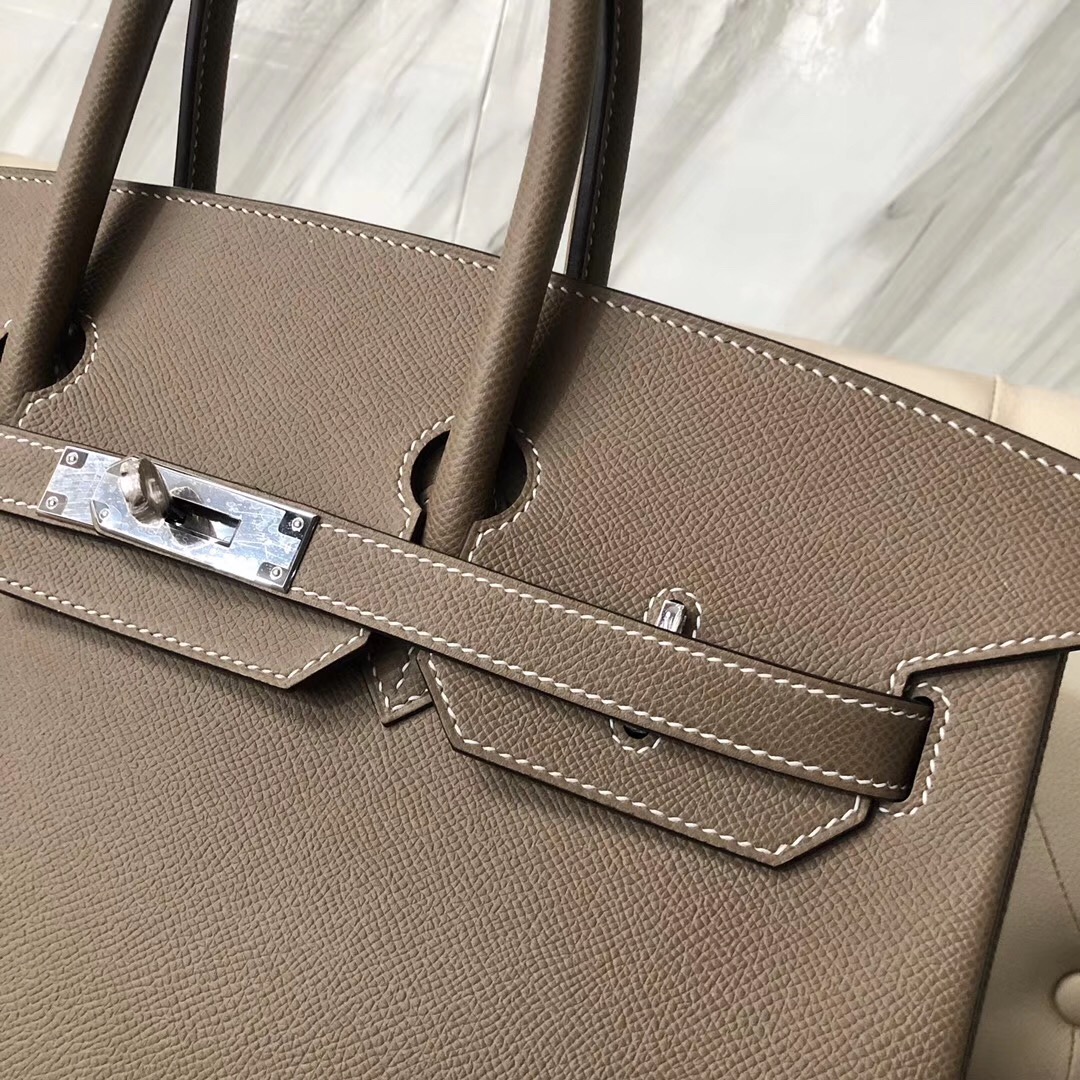 香港深水埗區愛馬仕鉑金包定制 Hermes Birkin 35cm CK18 Etoupe 大象灰