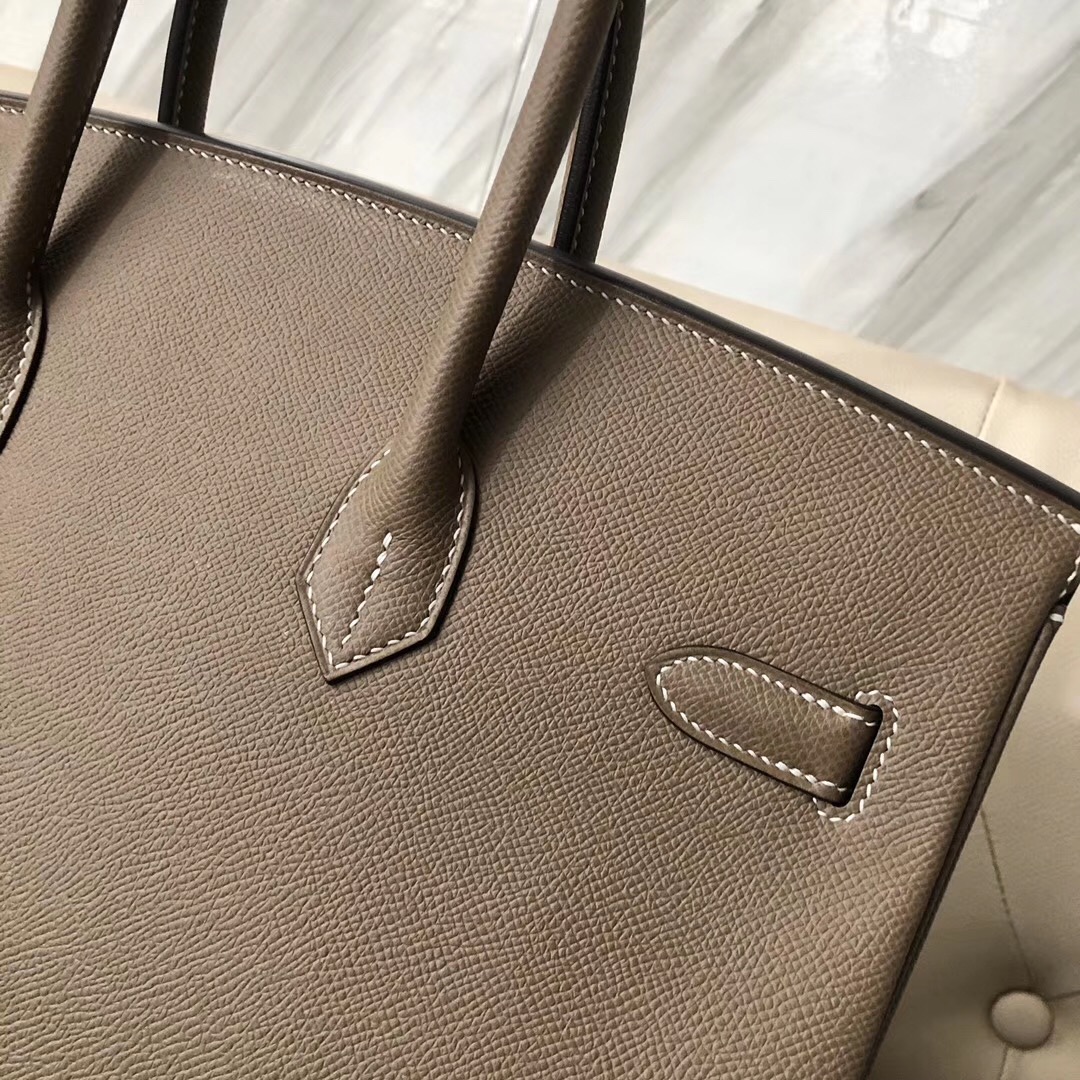 香港深水埗區愛馬仕鉑金包定制 Hermes Birkin 35cm CK18 Etoupe 大象灰