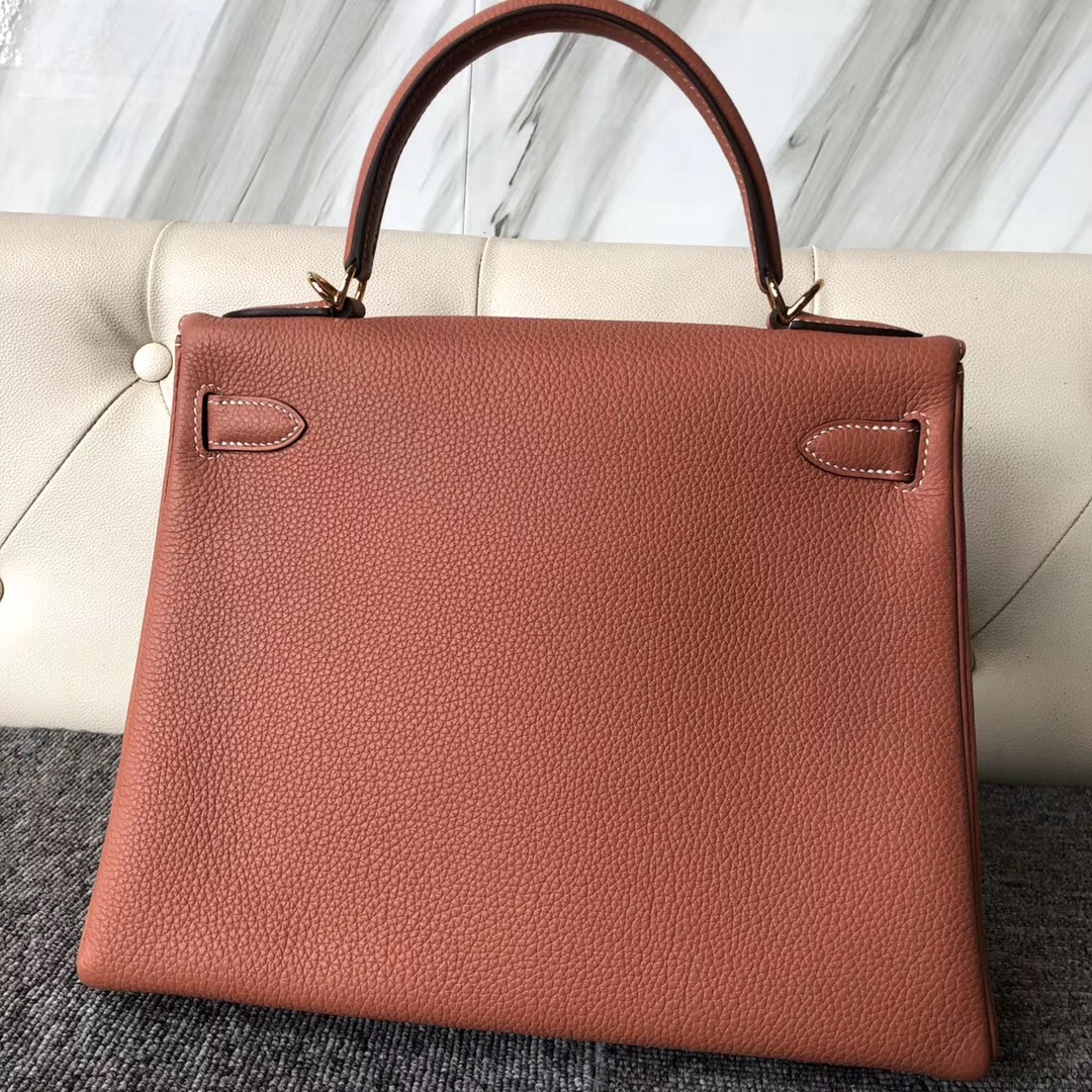 香港南區凱莉包 Hong Kong South Area Hermes Kelly 28cm togo 4E楓葉棕 Sienna GHW