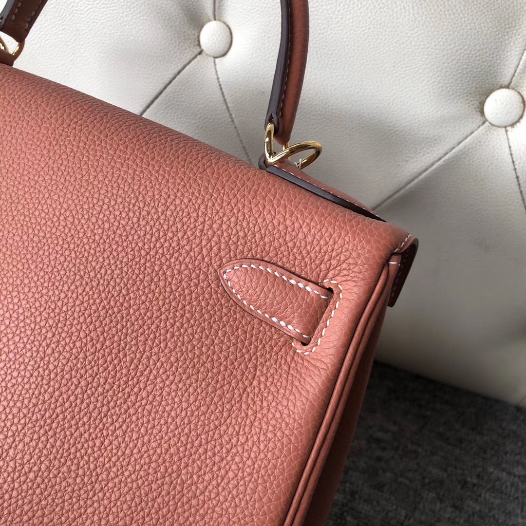 香港南區凱莉包 Hong Kong South Area Hermes Kelly 28cm togo 4E楓葉棕 Sienna GHW