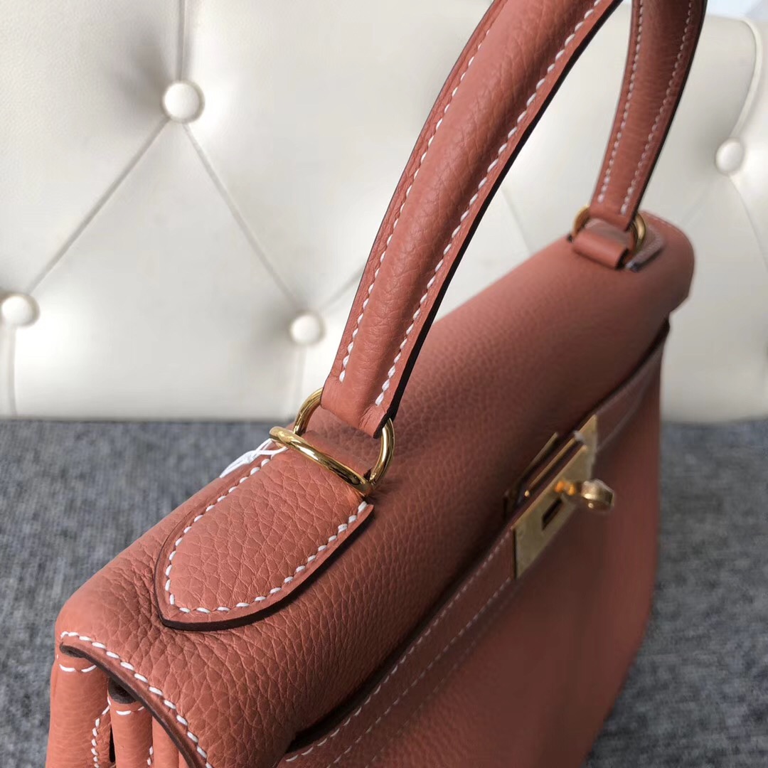 香港南區凱莉包 Hong Kong South Area Hermes Kelly 28cm togo 4E楓葉棕 Sienna GHW