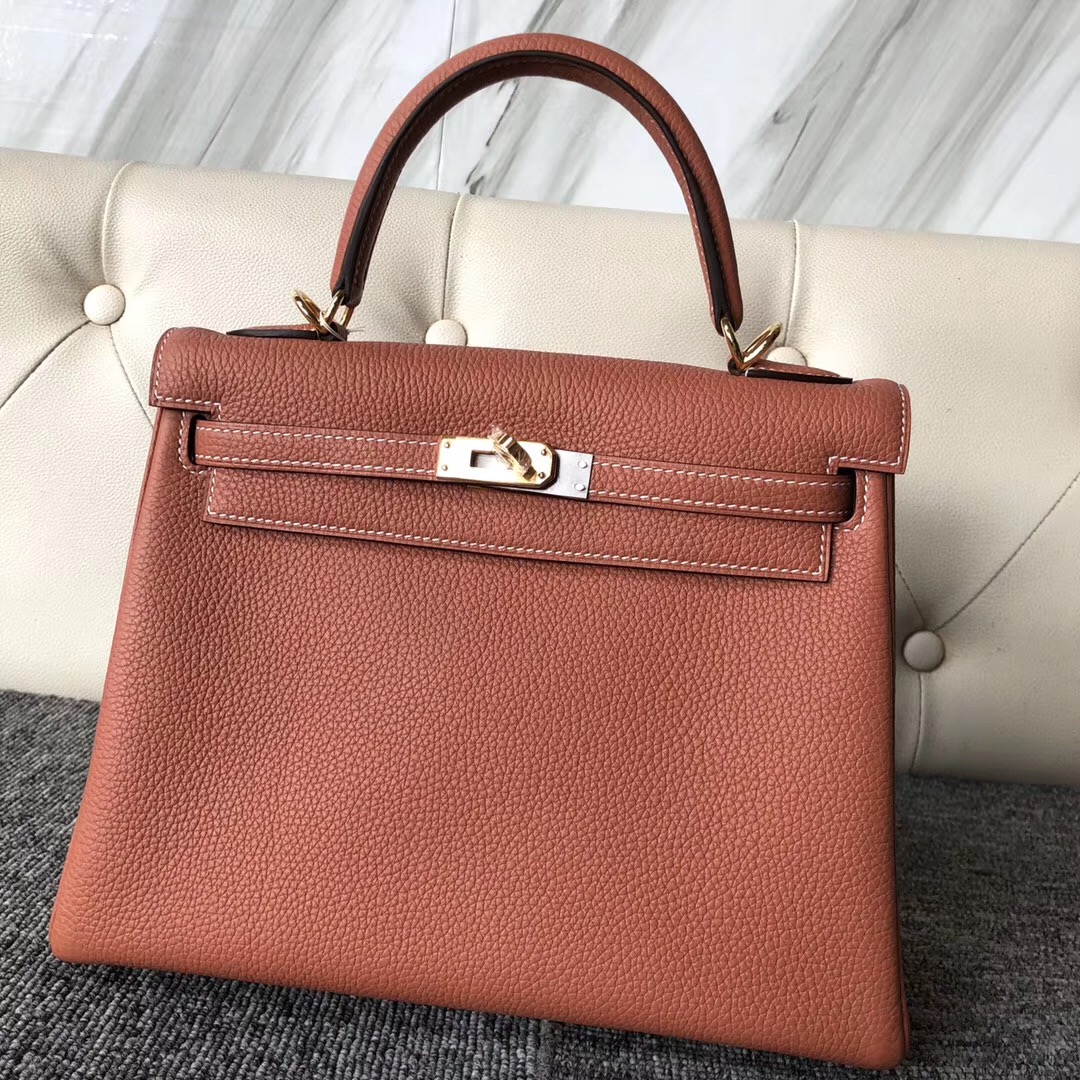 愛馬仕2020年什麽刻印 Hermes Kelly 25cm 4E楓葉棕 Sienna GHW