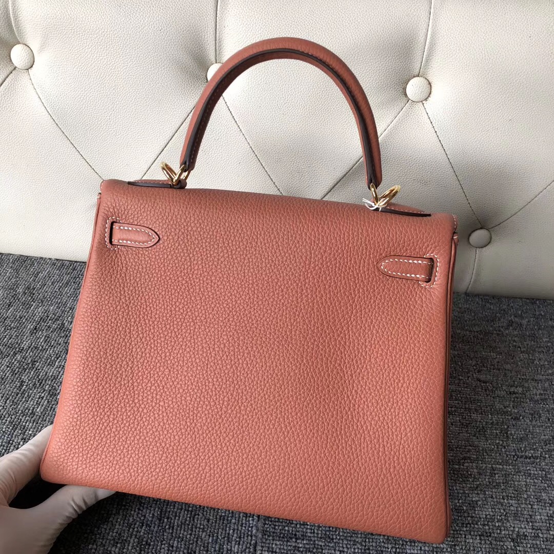 愛馬仕2020年什麽刻印 Hermes Kelly 25cm 4E楓葉棕 Sienna GHW