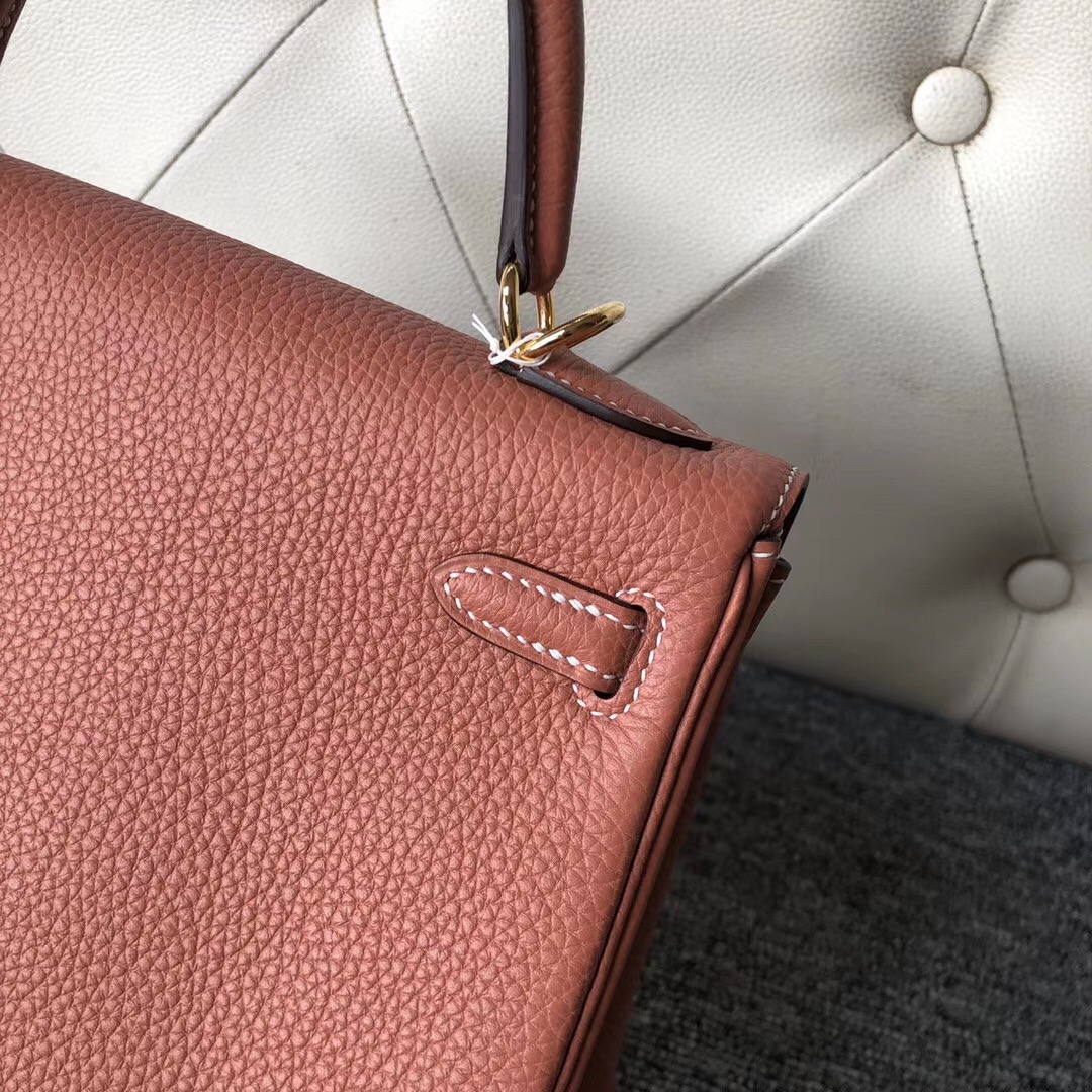 愛馬仕2020年什麽刻印 Hermes Kelly 25cm 4E楓葉棕 Sienna GHW