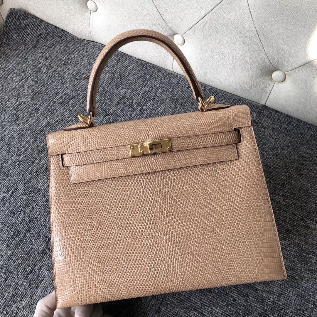 臺灣新竹市愛馬仕 Hermes Kelly 25cm CK14 beige 杏色 Lizard