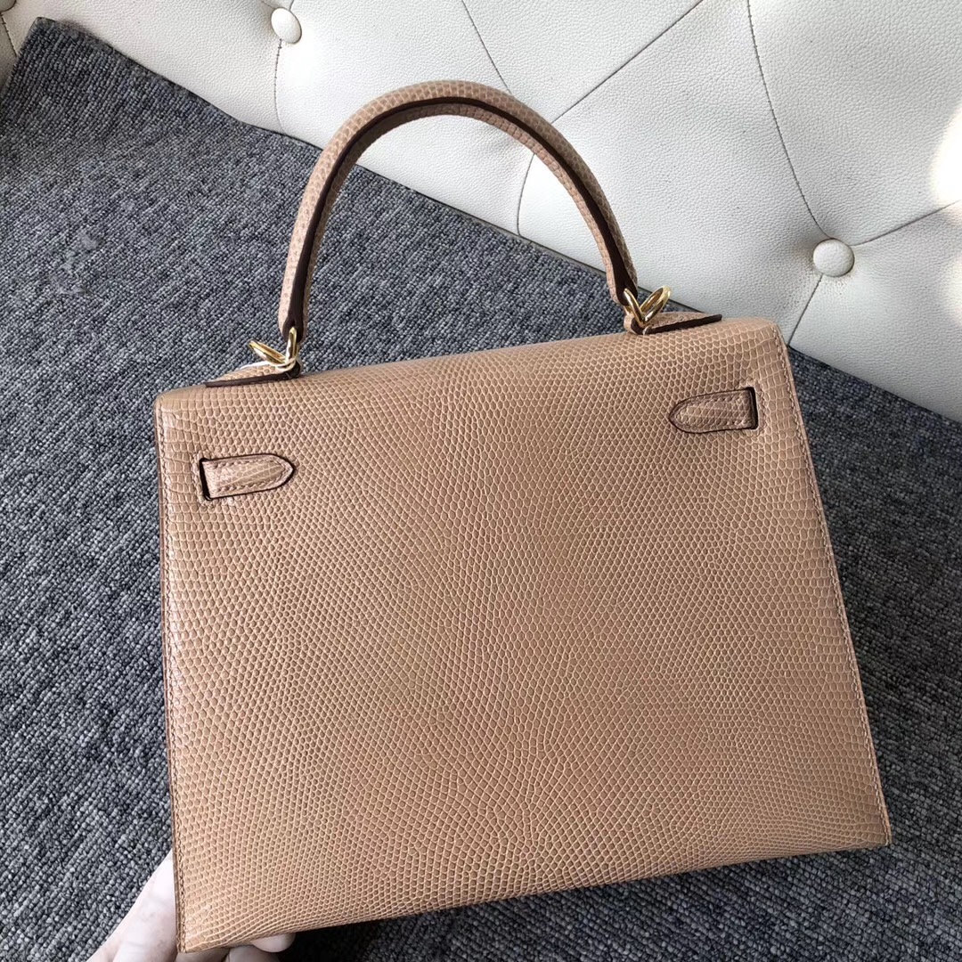 臺灣新竹市愛馬仕 Hermes Kelly 25cm CK14 beige 杏色 Lizard