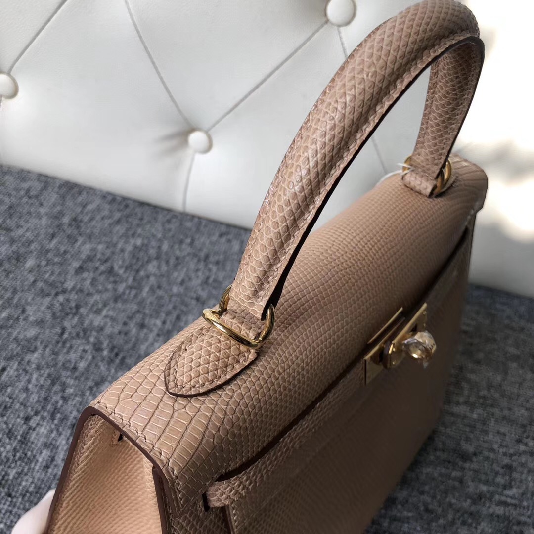 臺灣新竹市愛馬仕 Hermes Kelly 25cm CK14 beige 杏色 Lizard