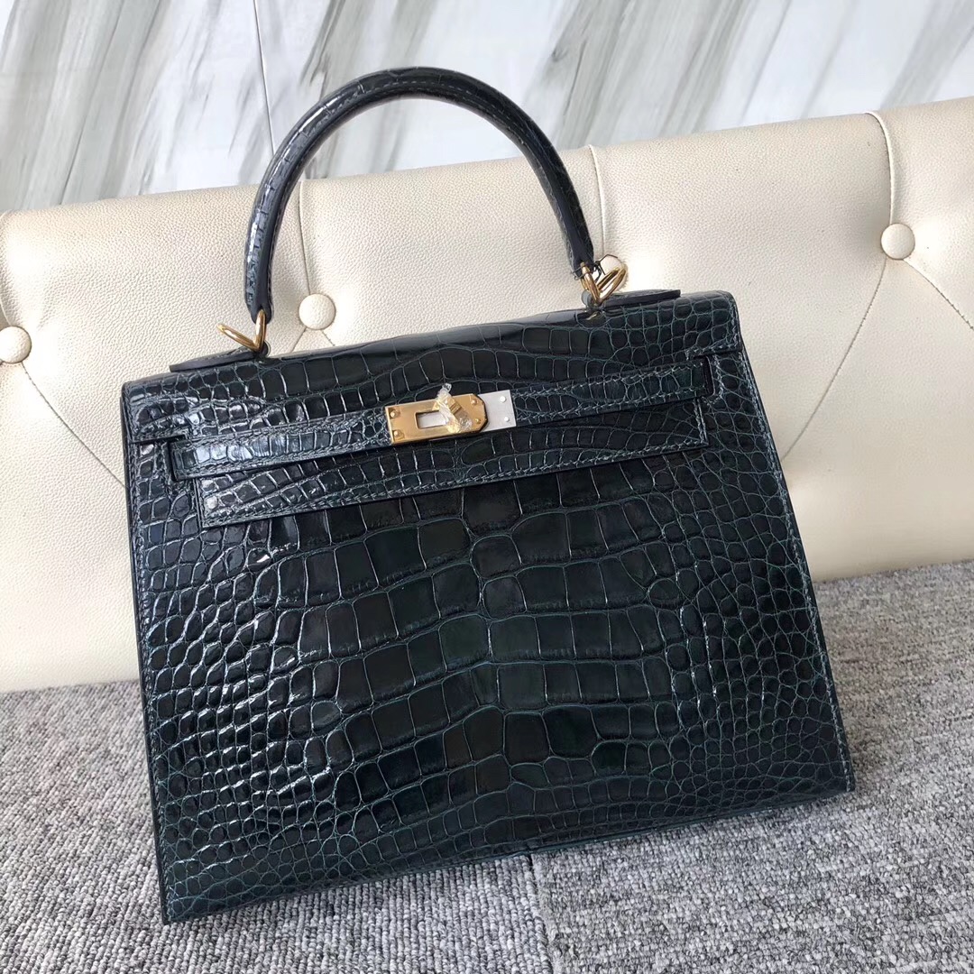 臺灣桃園市愛馬仕2020刻印 Hermes Kelly 25CM 6O 松柏綠 Vert Cypres GHW