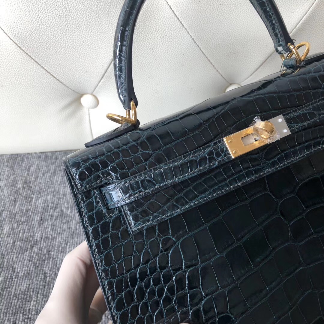 臺灣桃園市愛馬仕2020刻印 Hermes Kelly 25CM 6O 松柏綠 Vert Cypres GHW