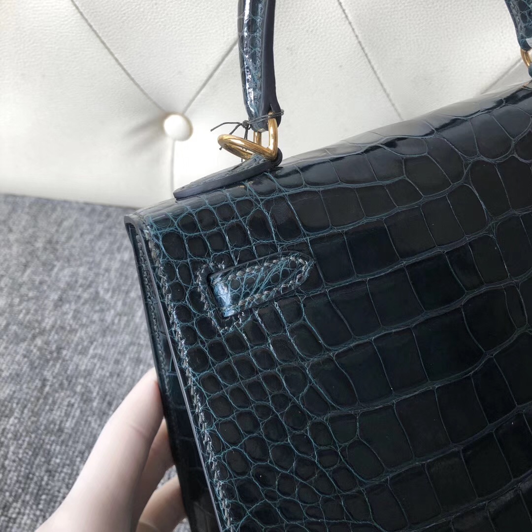 臺灣桃園市愛馬仕2020刻印 Hermes Kelly 25CM 6O 松柏綠 Vert Cypres GHW