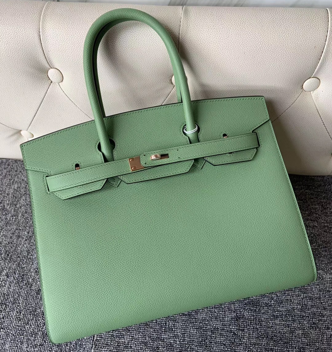 香港深水埗區愛馬仕外縫鉑金包 Hermes Birkin 30cm 3I牛油果綠 Vert Criquet