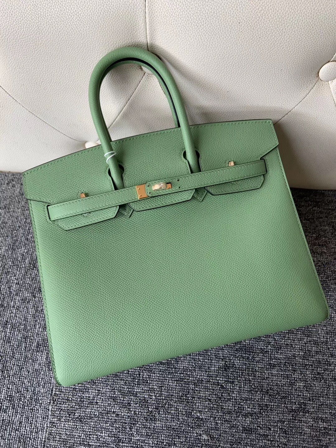 桃園市愛馬仕外縫鉑金包 Hermes Birkin 25cm 3I牛油果綠 Vert Criquet