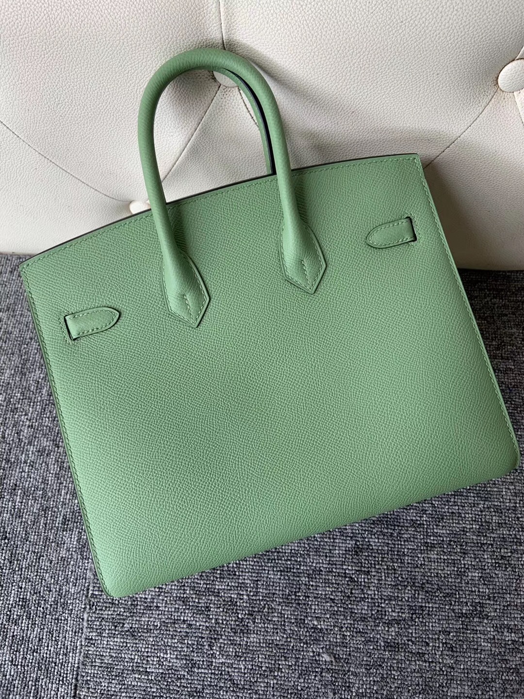 桃園市愛馬仕外縫鉑金包 Hermes Birkin 25cm 3I牛油果綠 Vert Criquet