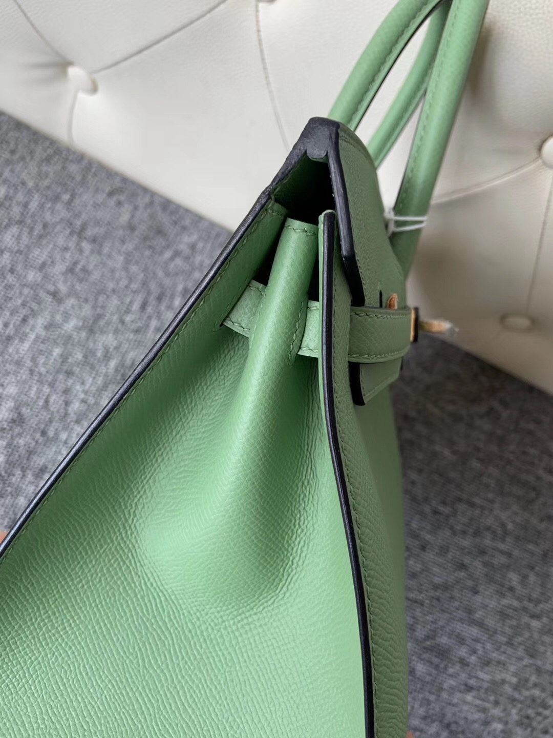 桃園市愛馬仕外縫鉑金包 Hermes Birkin 25cm 3I牛油果綠 Vert Criquet