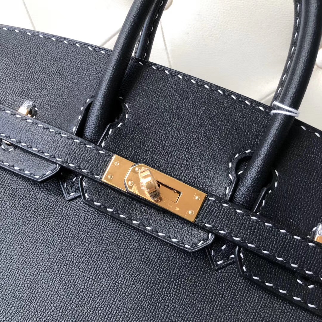 Aomen Macao Hermes Birkin 25cm Graine Monsieur CK89 black