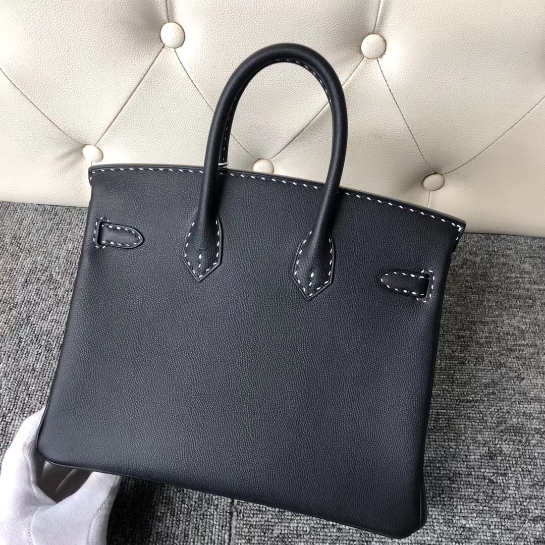 Aomen Macao Hermes Birkin 25cm Graine Monsieur CK89 black