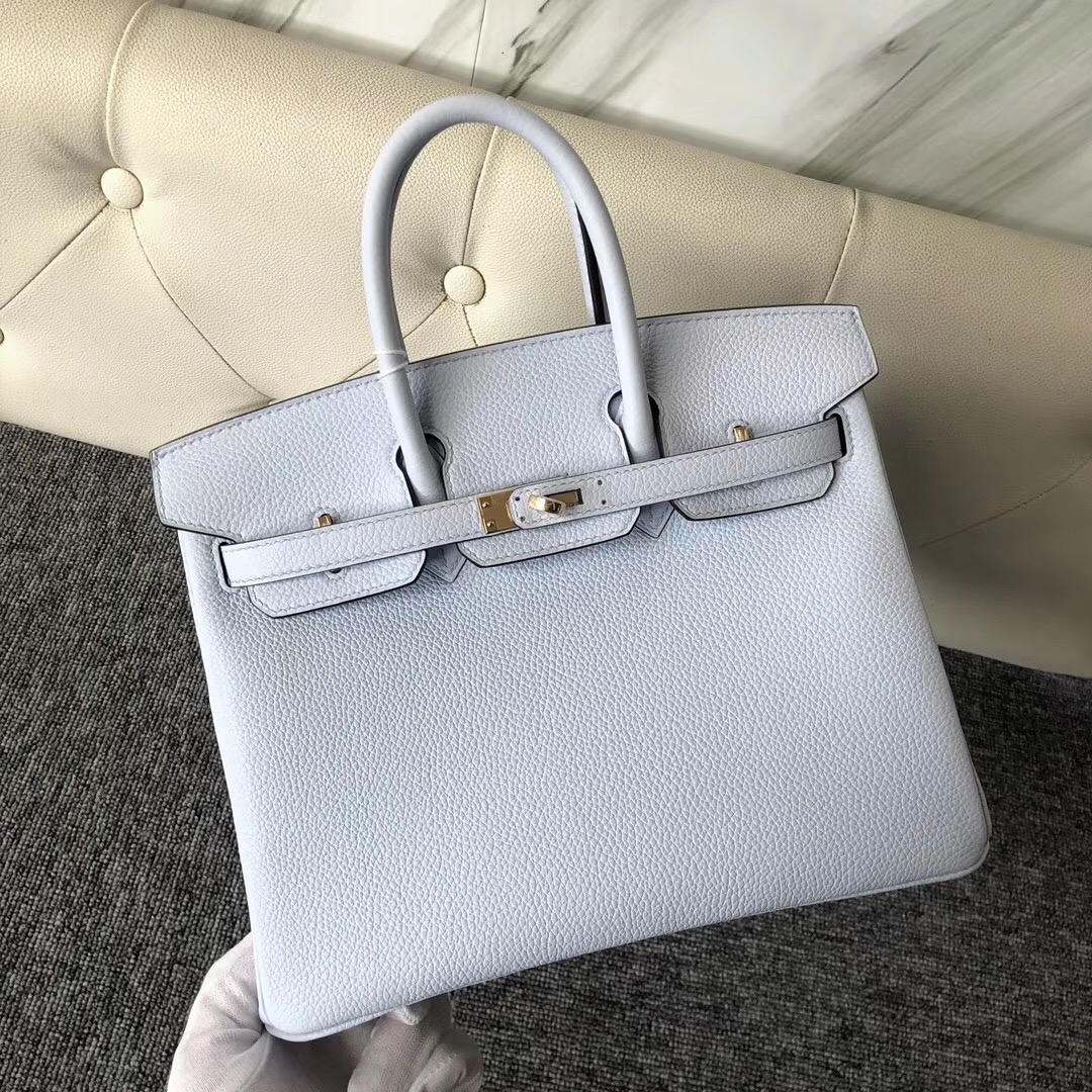 香港淺水灣愛馬仕鉑金包 Hermes Birkin 25cm togo T0霧藍色Blue Brume