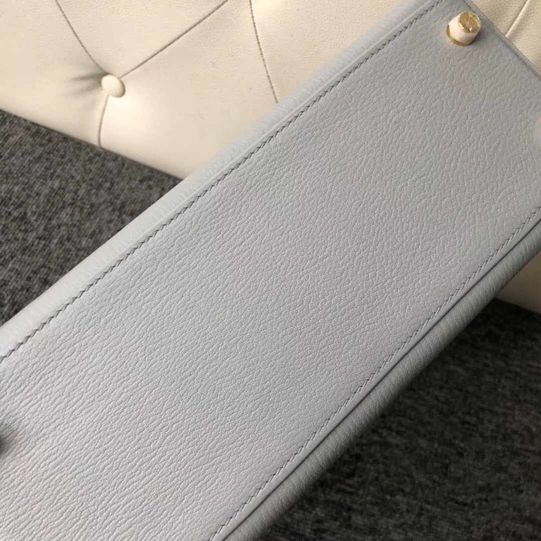 Hermes Kelly 25cm Hss Chevre CK80 Grey Pearl 珍珠灰 9D Amber 琥珀黃