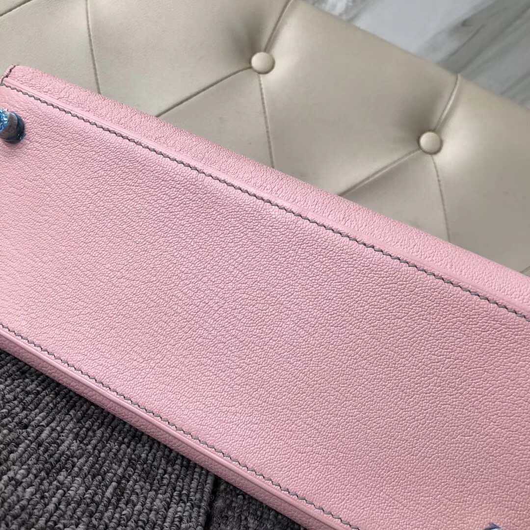 Hermes Kelly 25cm Hss Chevre 3Q Rose Sakura CK80 Grey Pearl 珍珠灰