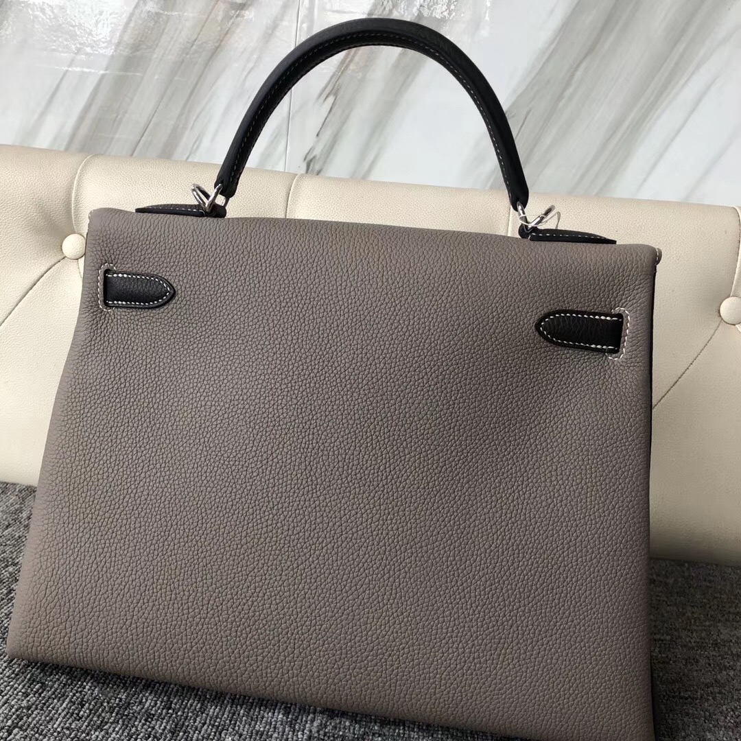 USA Hermes Kelly 32cm Hss CK10奶昔白Craie CK81斑鳩灰 CK88石墨灰