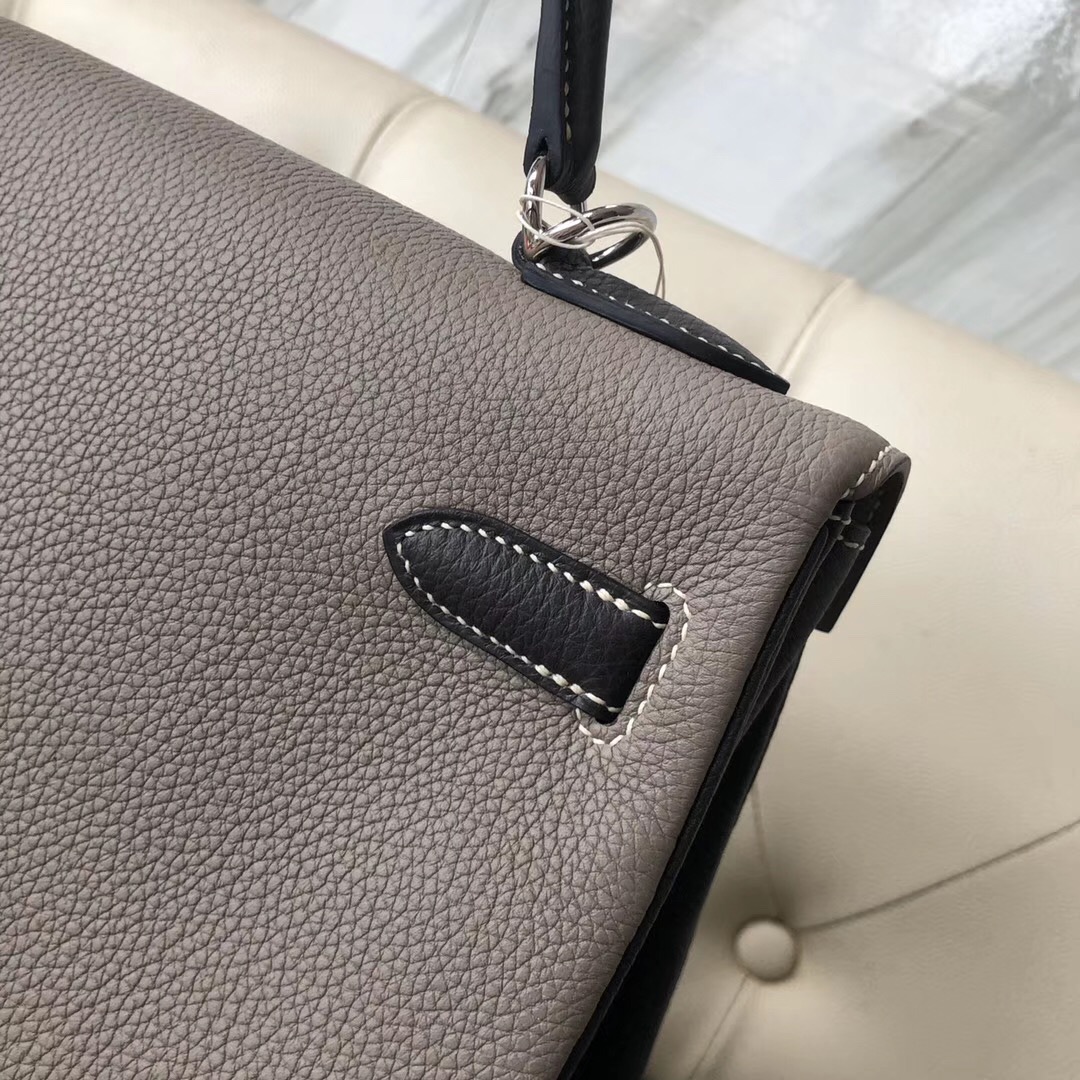 USA Hermes Kelly 32cm Hss CK10奶昔白Craie CK81斑鳩灰 CK88石墨灰