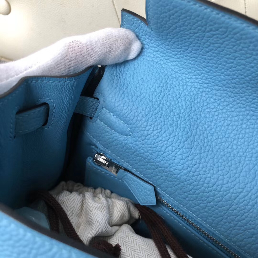 香港沙田區愛馬仕凱莉包定制 Hermes Kelly 25cm togo p3北方藍 Blue de nord