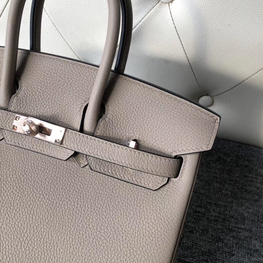 Hermes Birkin 25cm Togo CK81 Gris Tourterelle 斑鳩灰 玫瑰金扣