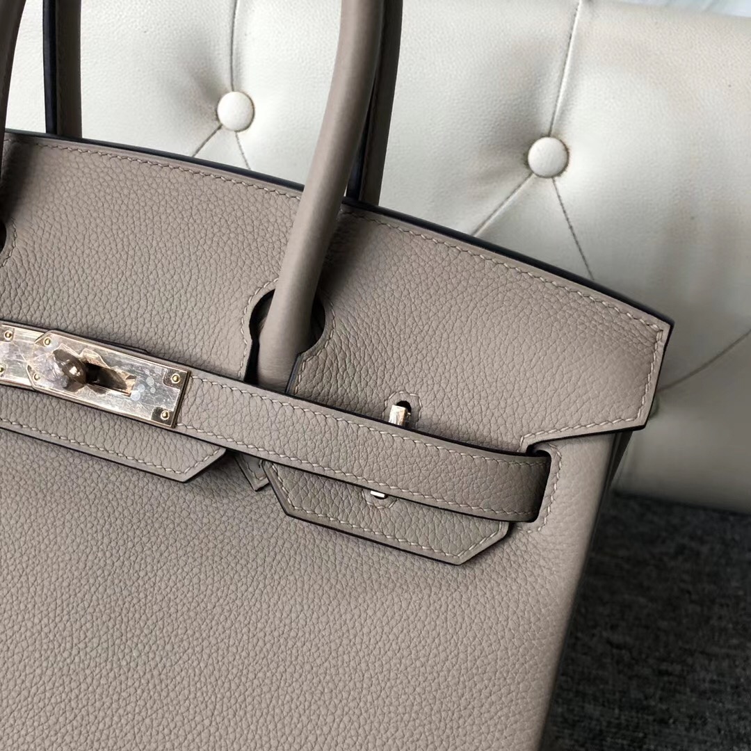 Hermes Birkin 30cm Togo CK81 Gris Tourterelle 斑鳩灰 Rose Gold Hardware