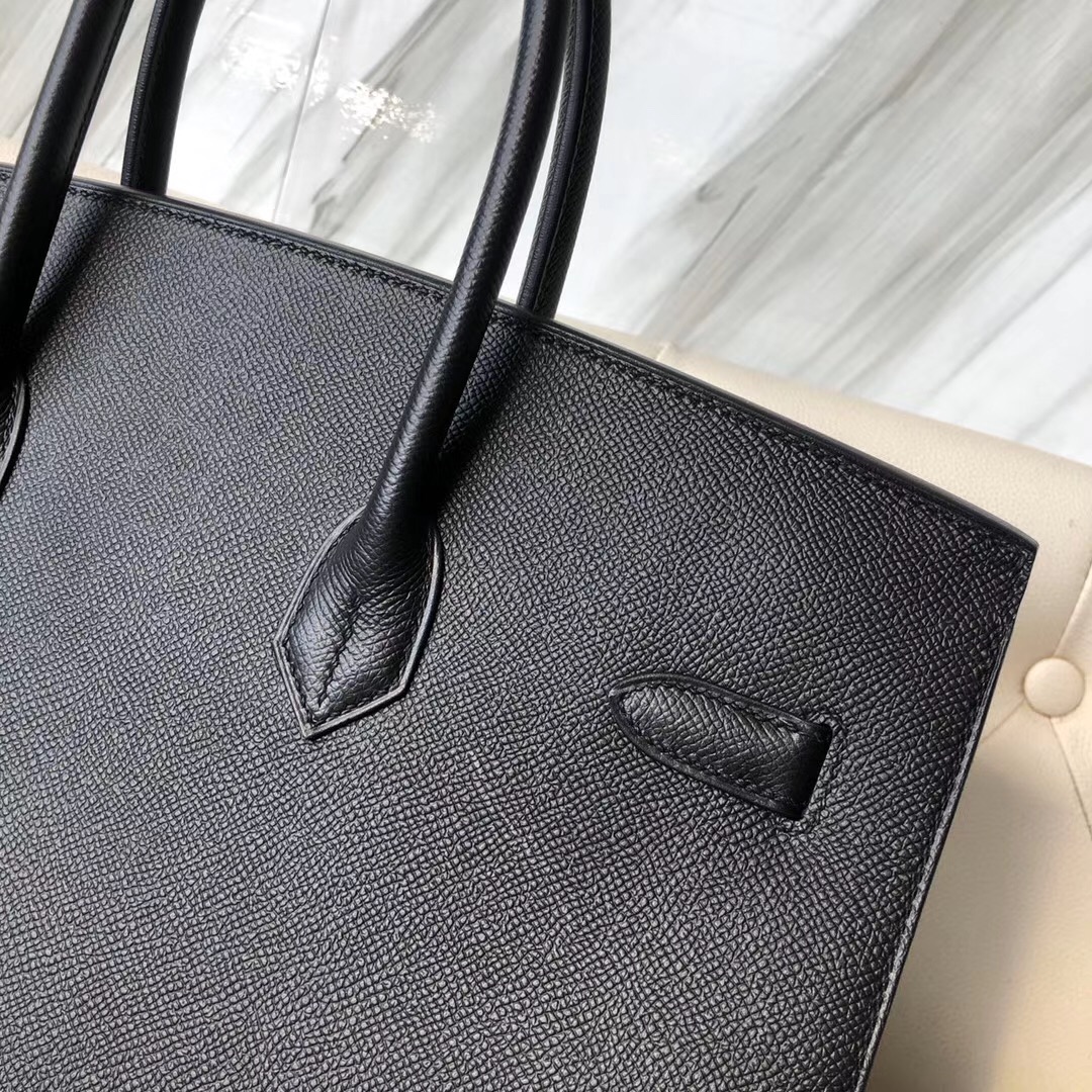 臺灣臺中市Hermes Birkin Sellier 35cm 外縫 Epsom CK89 black 黑色