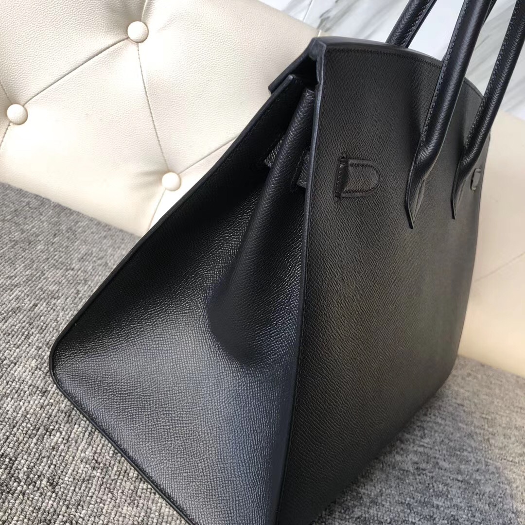 臺灣臺中市Hermes Birkin Sellier 35cm 外縫 Epsom CK89 black 黑色