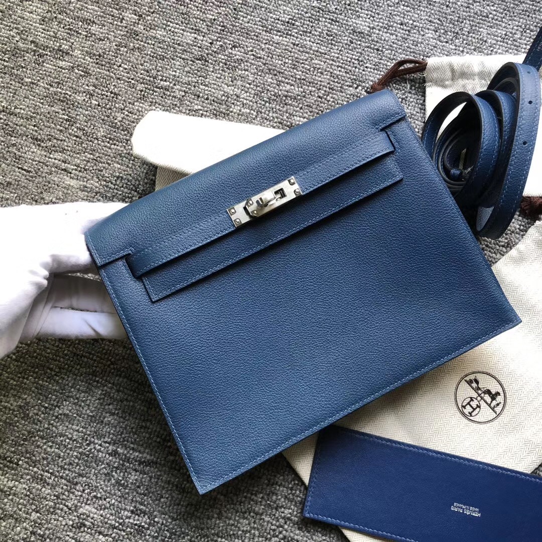 Hong Kong Hermes Kelly Danse Evercolor S4 deep blue 深邃藍