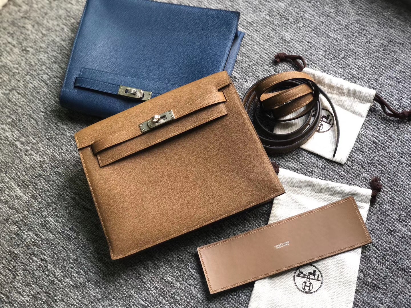 Hong Kong Hermes Kelly Danse Evercolor D0 beige de weimer 德威馬犬米色